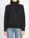 Allude Turtleneck In Wool And Cashmere In Black