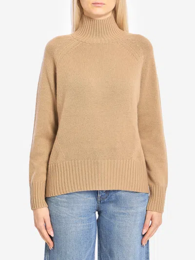 Allude Turtleneck In Wool And Cashmere In Brown