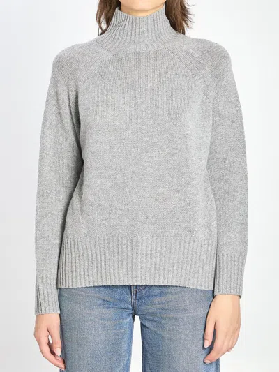Allude Turtleneck In Wool And Cashmere In Gray