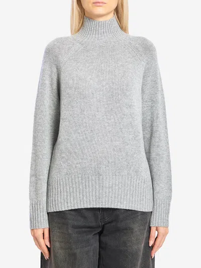Allude Turtleneck In Wool And Cashmere In Gray