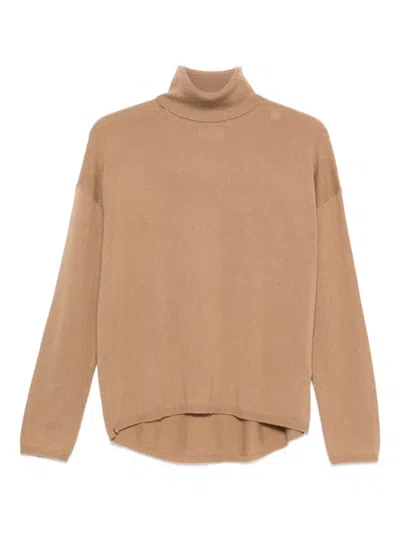 Allude Turtleneck Long-sleeve Sweater In Neutral