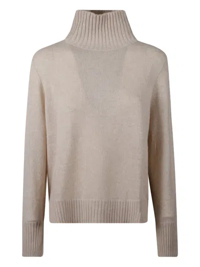 Allude Turtleneck Long-sleeve Sweater In Neutral