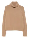 Allude Turtleneck Raglan-sleeve Sweater In Neutral