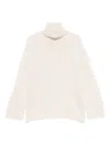Allude Cable-knit Turtleneck Sweater In Neutral