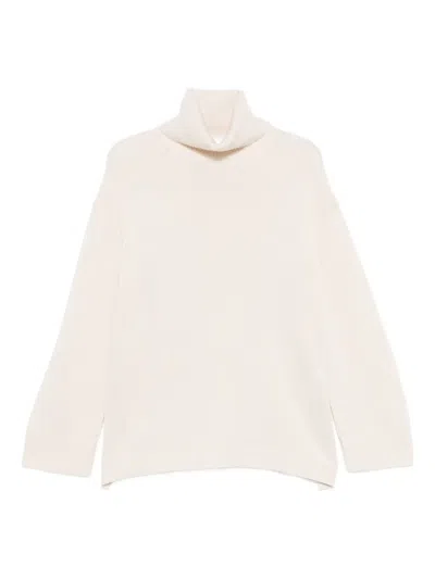 ALLUDE TURTLENECK RIBBED SWEATER