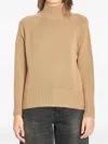 Allude Turtleneck Raglan-sleeve Sweater In Brown