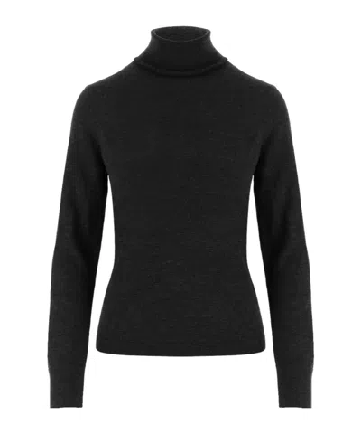 Allude Turtleneck Sweater In Black