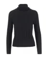 Allude Black Wool Pullover Sweaters In Black