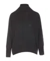 Allude Turtleneck Sweater In Black