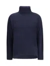 Allude Turtleneck Cashmere Sweater In Blue