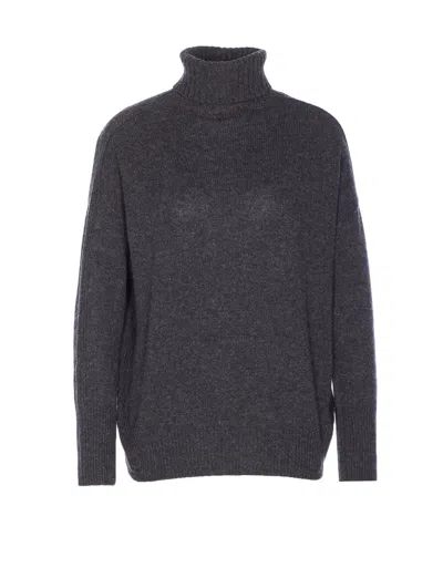 Allude Turtleneck Sweater In Gray