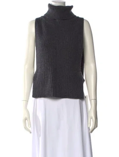 Pre-owned Allude Turtleneck Sweater In Gray