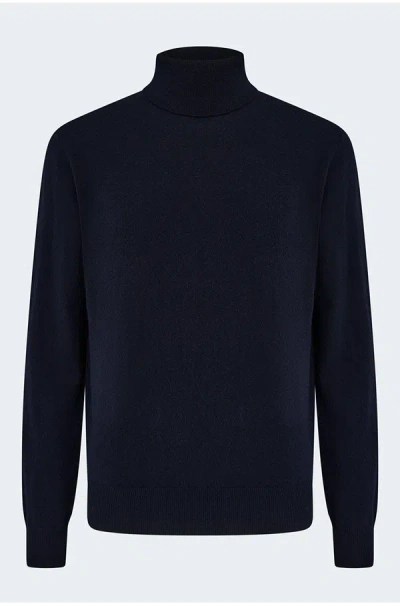 Allude Turtleneck Sweater In Navy In Blue