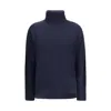 Allude Turtleneck Cashmere Sweater In Blue