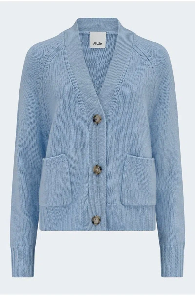 Allude V Cardigan In Pale Blue