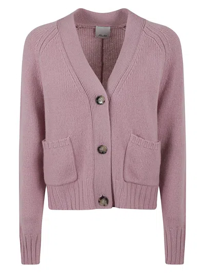 ALLUDE V-NECK BUTTONED CARDIGAN