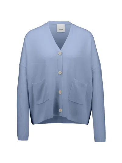 Allude V-neck Cardigan In Blue
