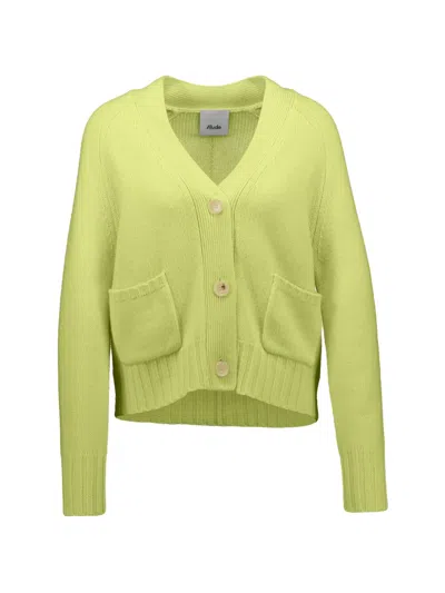 Allude V-neck Cardigan In Green