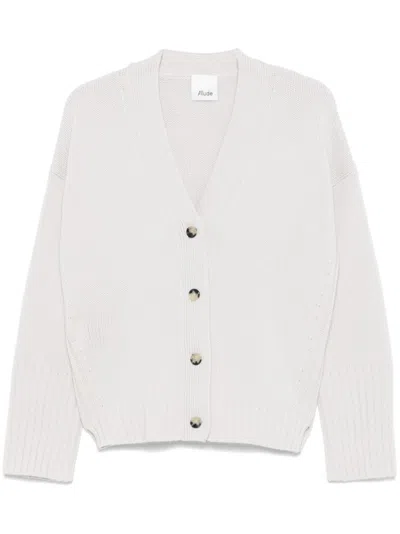 Allude V-neck Cardigan In Grey