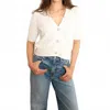 Allude V-neck Cardigan In Fleur De Sel In White
