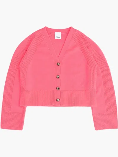 Allude V-neck Cardigan In Pink
