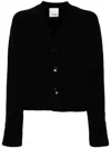 Allude Buttoned Pocket Cardigan In 黑色