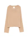Allude V-neck Sweater In Brown