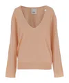 Allude V-neck Sweater In Nude