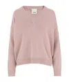 Shop Allude V-neck Sweater In Nude
