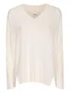 Allude Suéter Con Cuello De Pico - Blanco In Weiss