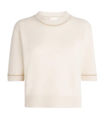 Allude Virgin Wool-cashmere Sweater In Neutral