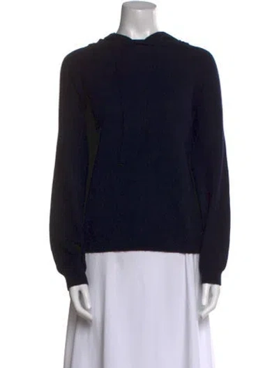 Pre-owned Allude Virgin Wool Crew Neck Sweater In Black