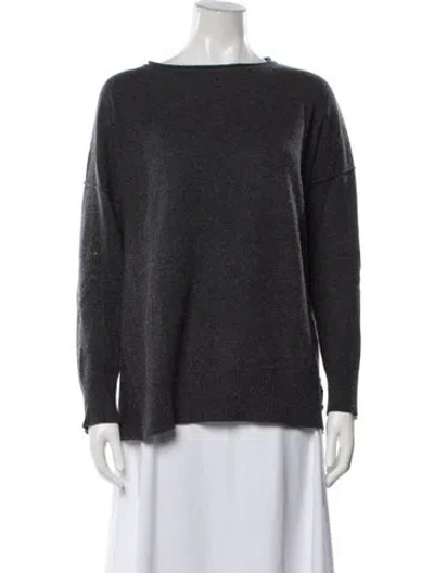 Pre-owned Allude Virgin Wool Crew Neck Sweater In Black