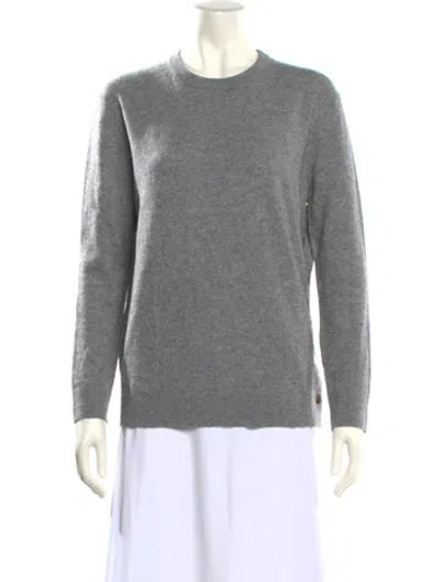 Pre-owned Allude Virgin Wool Crew Neck Sweater In Gray