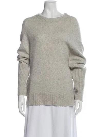 Pre-owned Allude Virgin Wool Crew Neck Sweater In Gray