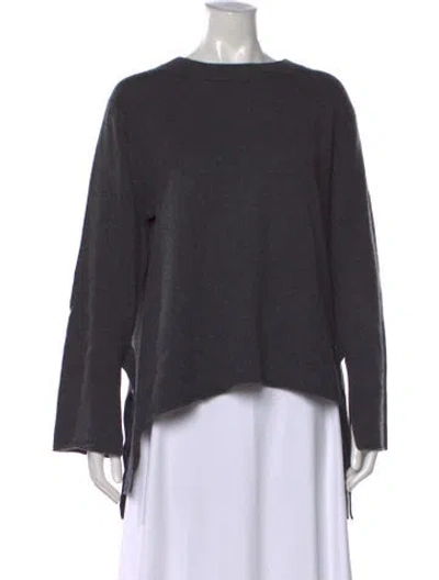 Pre-owned Allude Virgin Wool Crew Neck Sweater In Gray