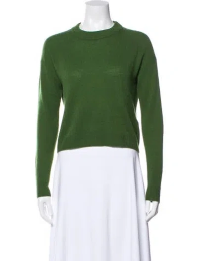 Pre-owned Allude Virgin Wool Crew Neck Sweater In Green