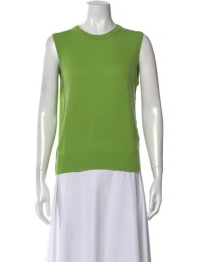Pre-owned Allude Virgin Wool Crew Neck Sweater In Green