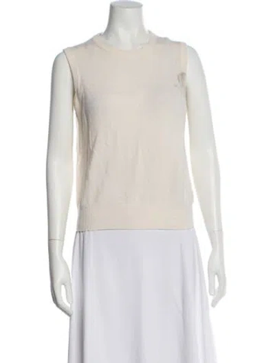 Pre-owned Allude Virgin Wool Crew Neck Sweater In Neutral
