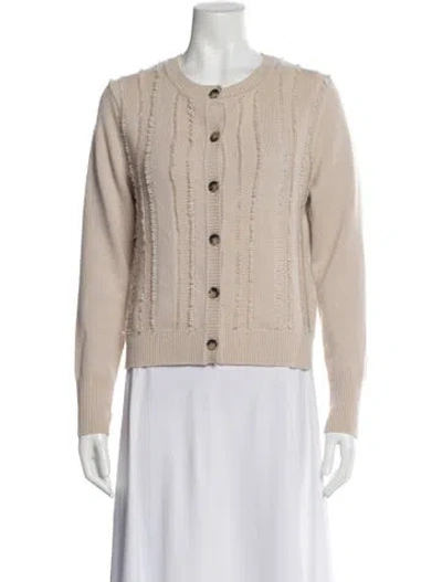 Pre-owned Allude Virgin Wool Crew Neck Sweater In Neutral
