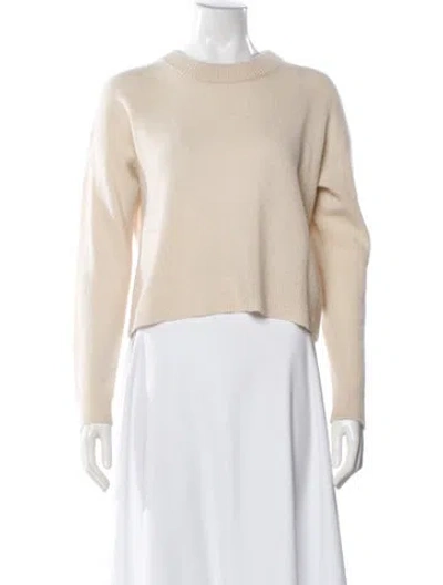 Pre-owned Allude Virgin Wool Crew Neck Sweater In Neutral