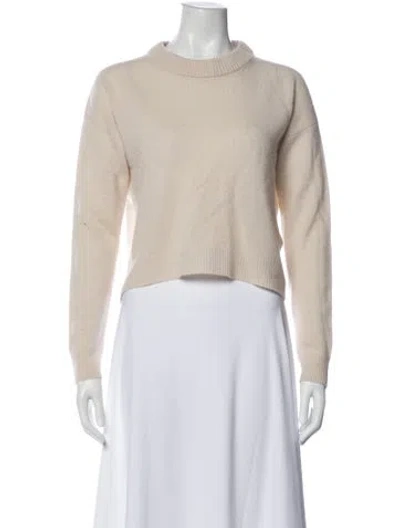 Pre-owned Allude Virgin Wool Crew Neck Sweater In Neutral