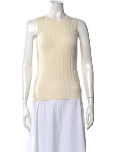 Pre-owned Allude Virgin Wool Crew Neck Sweater In Neutral