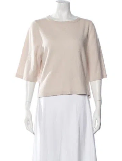 Pre-owned Allude Virgin Wool Crew Neck Sweater In Neutrals