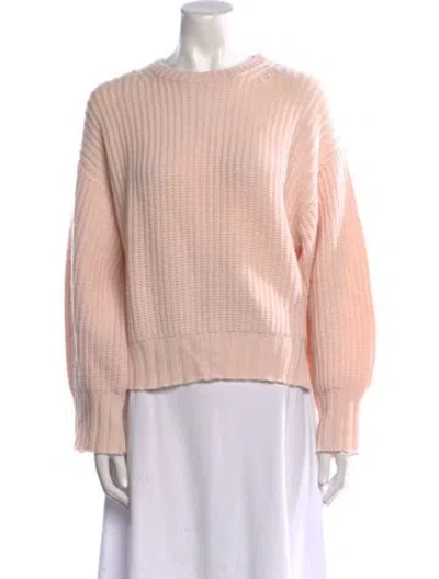 Pre-owned Allude Virgin Wool Crew Neck Sweater In Pink