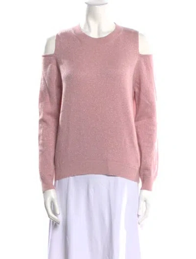 Pre-owned Allude Virgin Wool Crew Neck Sweater In Pink