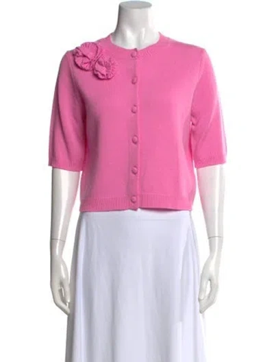 Pre-owned Allude Virgin Wool Crew Neck Sweater In Pink