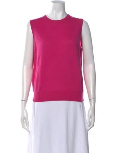 Pre-owned Allude Virgin Wool Crew Neck Sweater In Pink