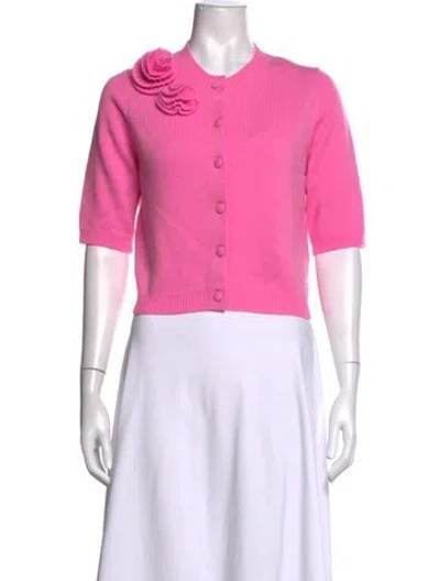 Pre-owned Allude Virgin Wool Crew Neck Sweater In Pink