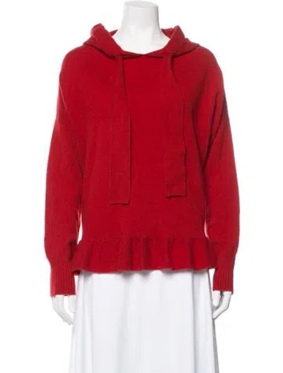 Pre-owned Allude Virgin Wool Crew Neck Sweater In Red